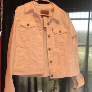 Levi White Jean Jacket